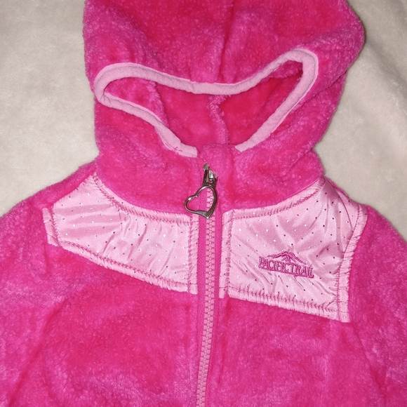 5 for $10 Pacific Trail Pink Zip Up Hooded Jacket size 6M - Picture 4 of 4